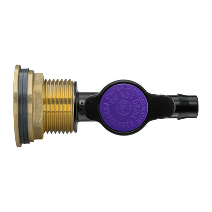 1″ BSP Water Butt Kit – Antelco 13mm Irrigation Valve; supplied fittings shown.