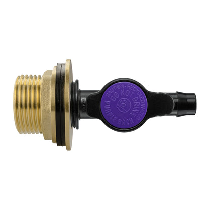 1″ Brass Water Butt Kit – Purple-Cap 13mm Valve & Cutter