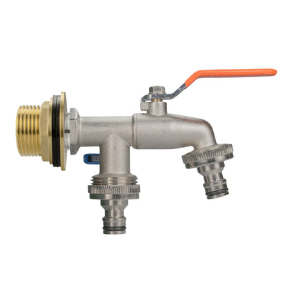 1″ BSP Water Butt Kit – Double Quick-Connect Tap