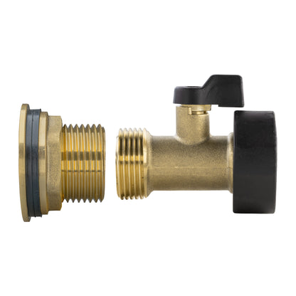 1″ BSP Water Butt Kit – Brass Valve & ¾″ BSP Female Outlet