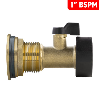 1″ Brass Water Butt Kit – Brass Inline Valve & Cutter