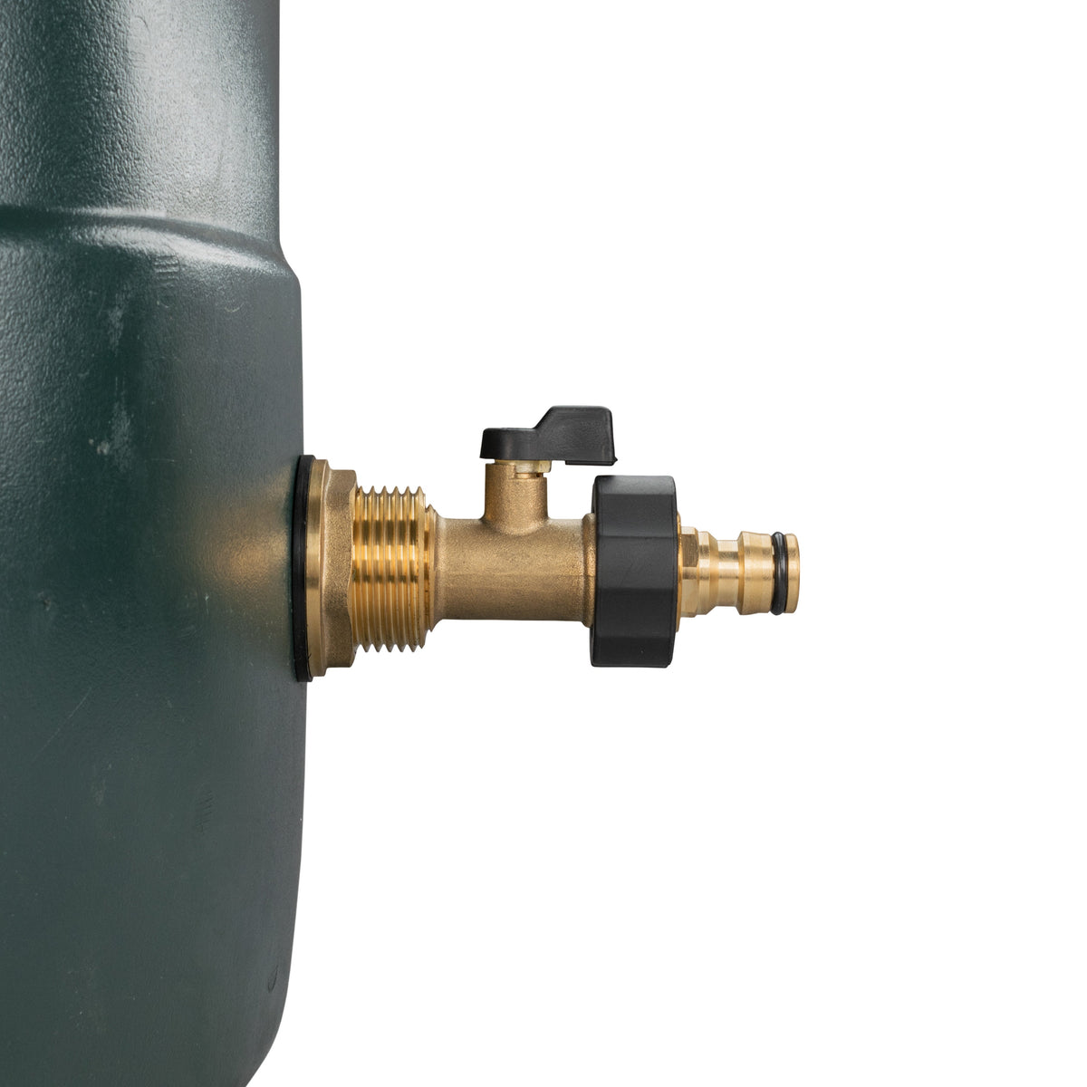 1″ Brass Water Butt Kit – Brass Quick-Connect Valve & Cutter