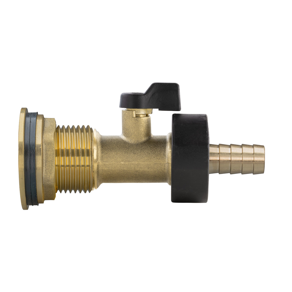 1″ Brass Water Butt Kit – Brass Valve, 13mm Barb & Cutter