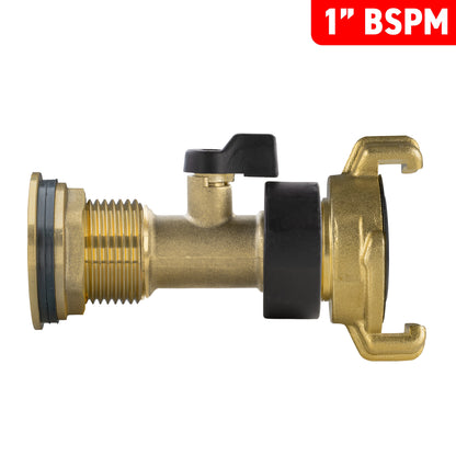 1″ Brass Water Butt Kit – Brass Valve, Claw Coupling & Cutter