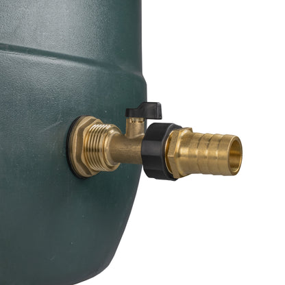 1″ BSP Water Butt Kit with Valve – 25mm Brass Barb