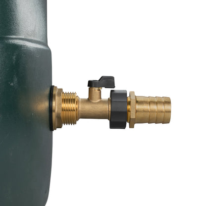 1″ BSP Water Butt Kit with Valve – 25mm Brass Barb