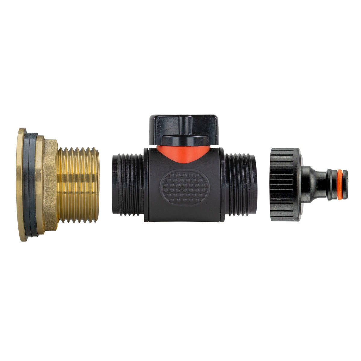 1″ BSP Water Butt Kit with Valve – Quick-Connect Outlet