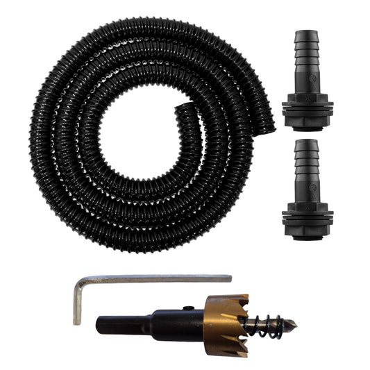 ¾″ Water Butt Linking Kit with 27mm Cutter – 1m to 5m; selected size/length supplied.