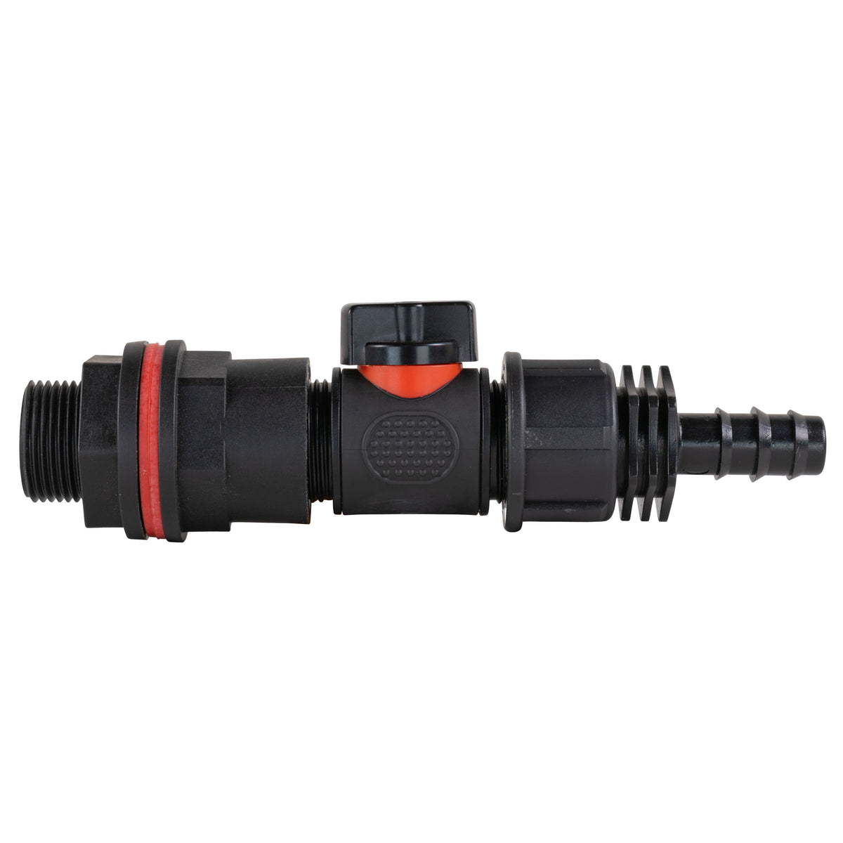 ¾″ BSP Water Butt Kit – Valve & 16mm Irrigation Barb; supplied fitting shown.