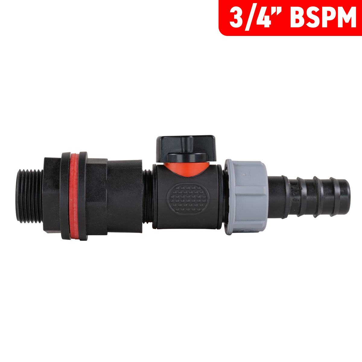 ¾″ Water Butt Kit – 20mm Irrigation Barb Valve & Cutter