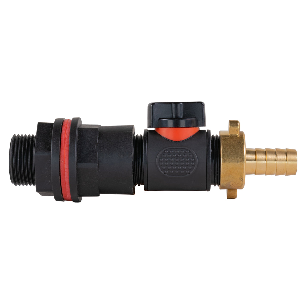 ¾″ BSP Water Butt Kit – Valve & 13mm Brass Barb; supplied fitting shown.