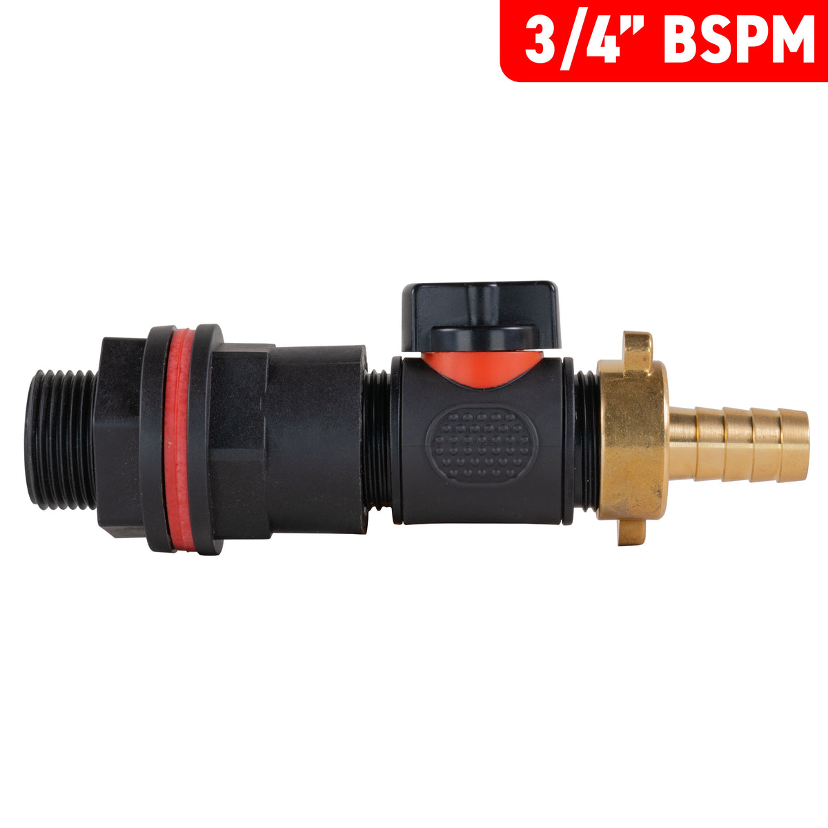 ¾″ BSP Water Butt Kit – Valve & 13mm Brass Barb