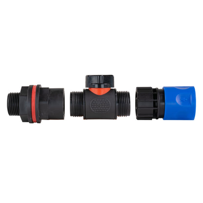 ¾″ Water Butt Kit – Blue Female Quick Coupling Valve & Cutter