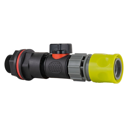 ¾″ BSP Water Butt Kit – Valve & Lime Quick Socket