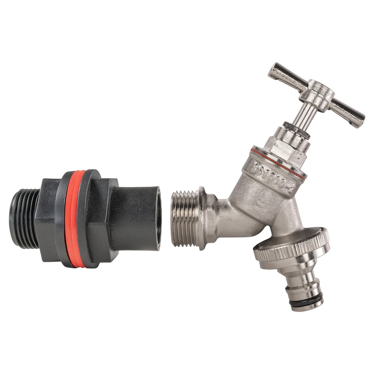 ¾″ BSP Water Butt Kit – Nickel-Plated Quick Tap