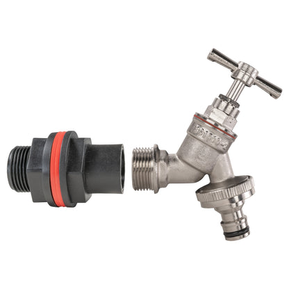 ¾″ BSP Water Butt Kit – Nickel-Plated Quick Tap