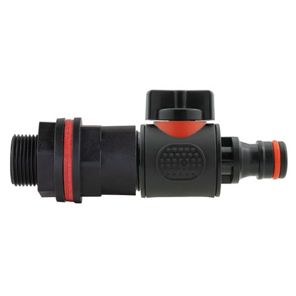¾″ BSP Water Butt Kit – Quick-Connect Valve; supplied fittings shown.
