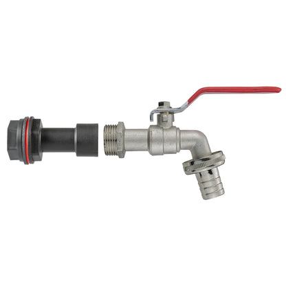 Water Butt Extension Kit 1/2" BSP with Barbed Lever Tap