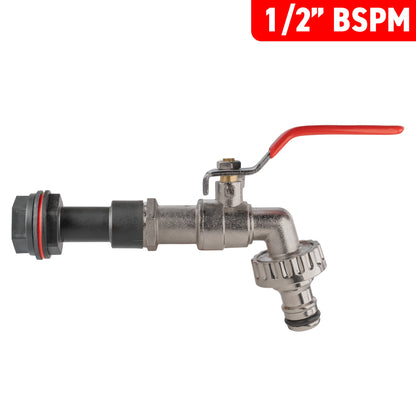 Water Butt Extension Kit 1/2" BSP with Quick Connect Lever Tap