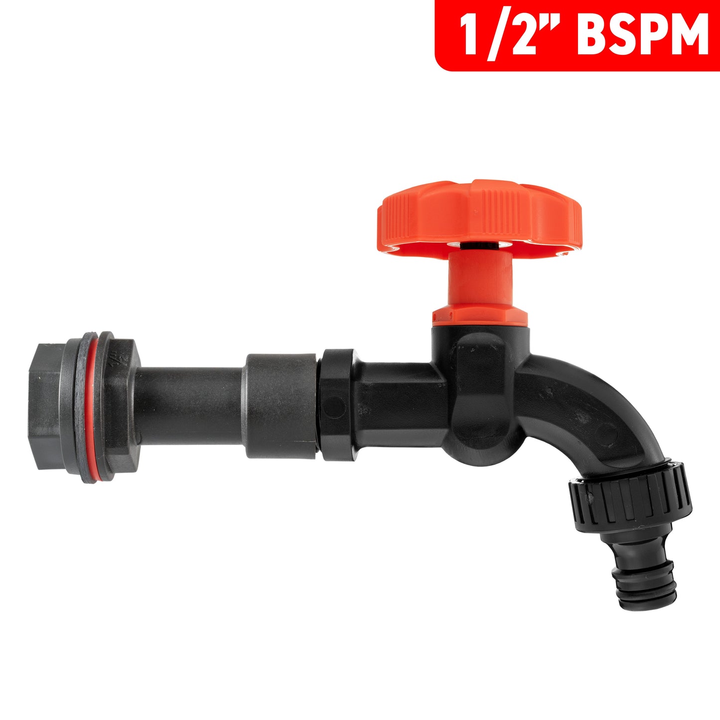 Water Butt Extension Kit 1/2" BSP with Black Dial Tap