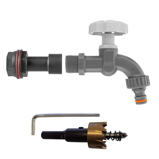 ½″ Water Butt Extension Kit – Grey Tap