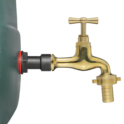 ½″ BSP Water Butt Extension – Polished Brass 19mm Barbed Tap