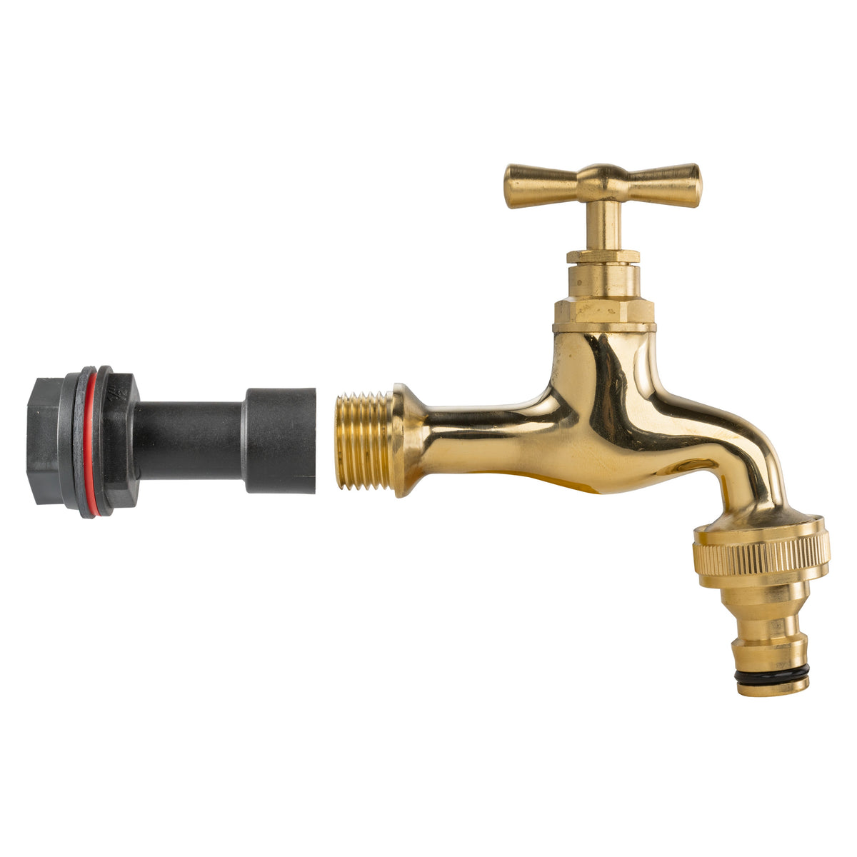 ½″ BSP Water Butt Extension – Polished Brass Quick Tap