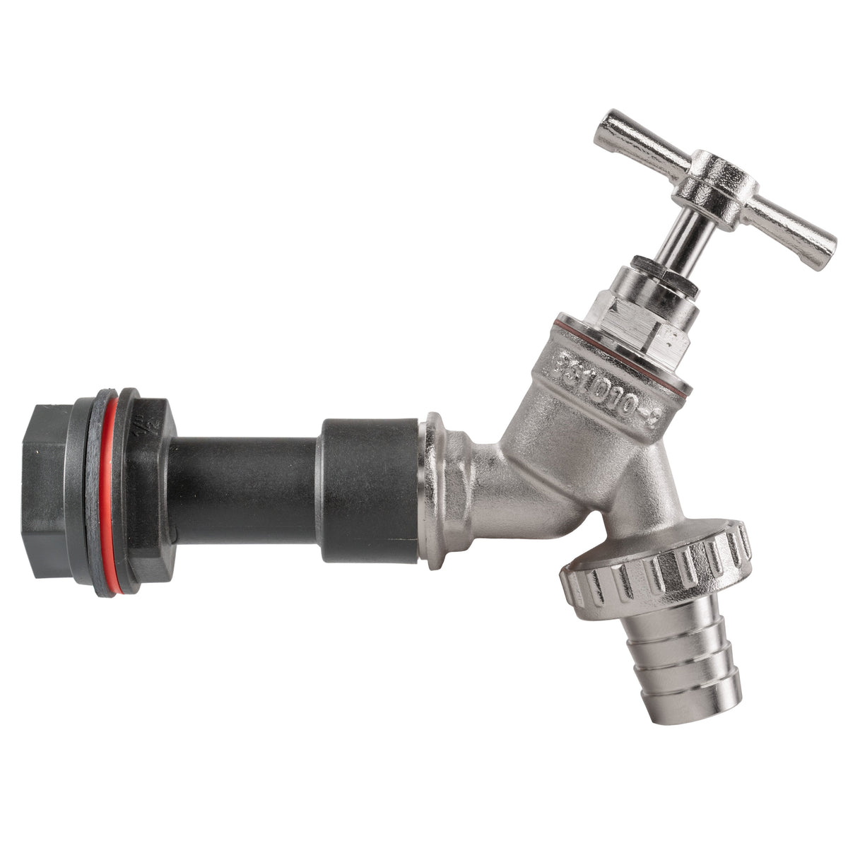 ½″ BSP Water Butt Extension – Nickel Brass ½″ Barbed Tap