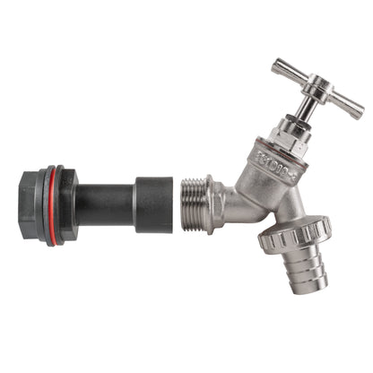 ½″ Water Butt Extension – Nickel-Plated Barbed Tap & Cutter