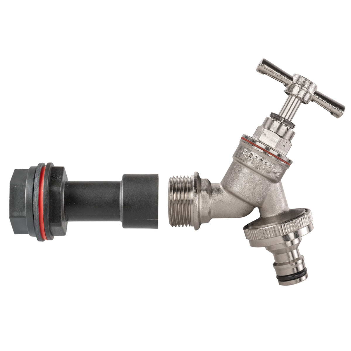 ½″ BSP Water Butt Extension – Nickel Brass Quick Tap