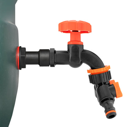½″ Water Butt Extension Kit – Black Tap & Splitter