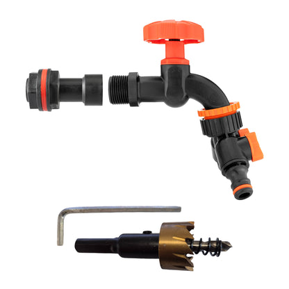 ½″ Water Butt Extension Kit – Black Tap & Splitter