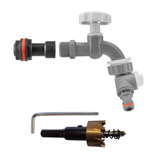 ½″ Water Butt Extension Kit – Grey Tap & Splitter