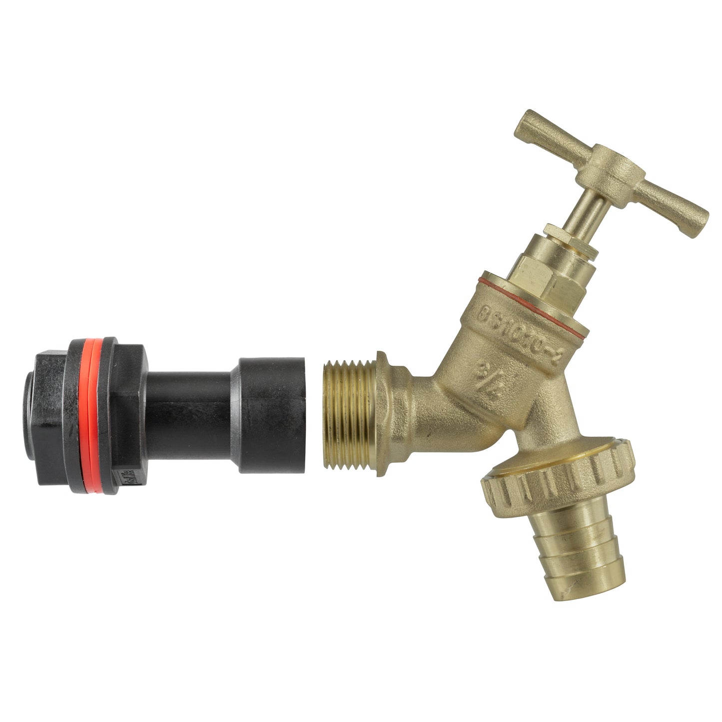 Water Butt Extension Kit 3/4" BSP with Brass Barbed Tap