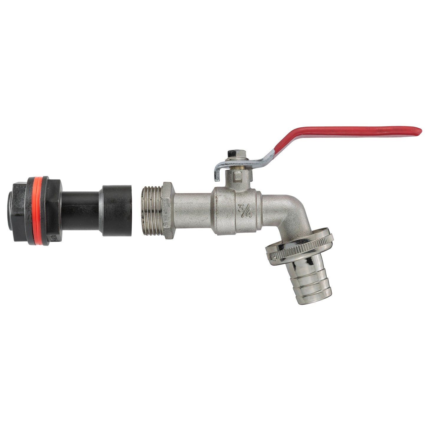 Water Butt Extension Kit 3/4" BSP with Barbed Lever Tap