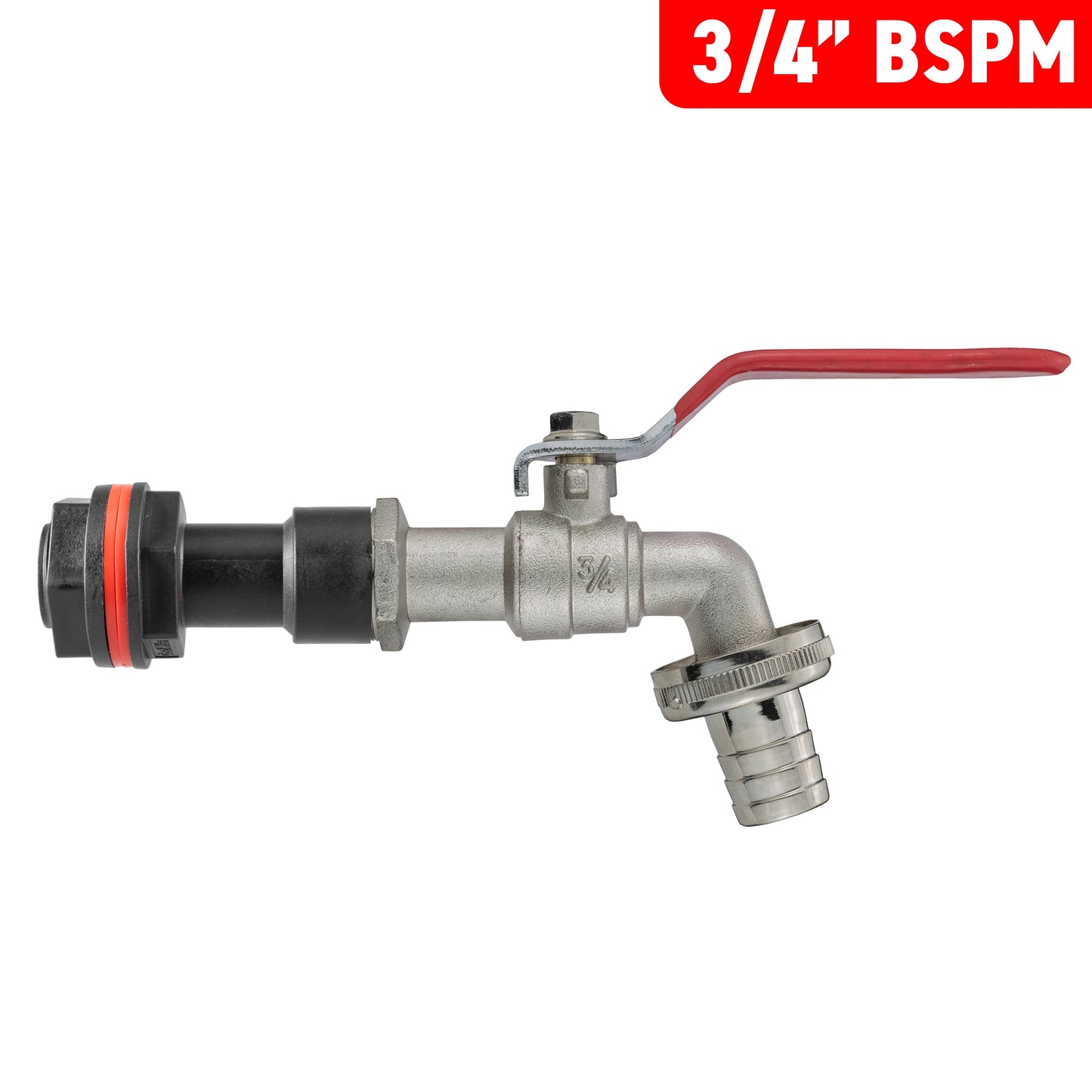 Water Butt Extension Kit 3/4" BSP with Barbed Lever Tap