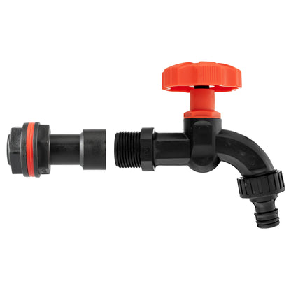 Water Butt Extension Kit 3/4" BSP with Black Dial Tap