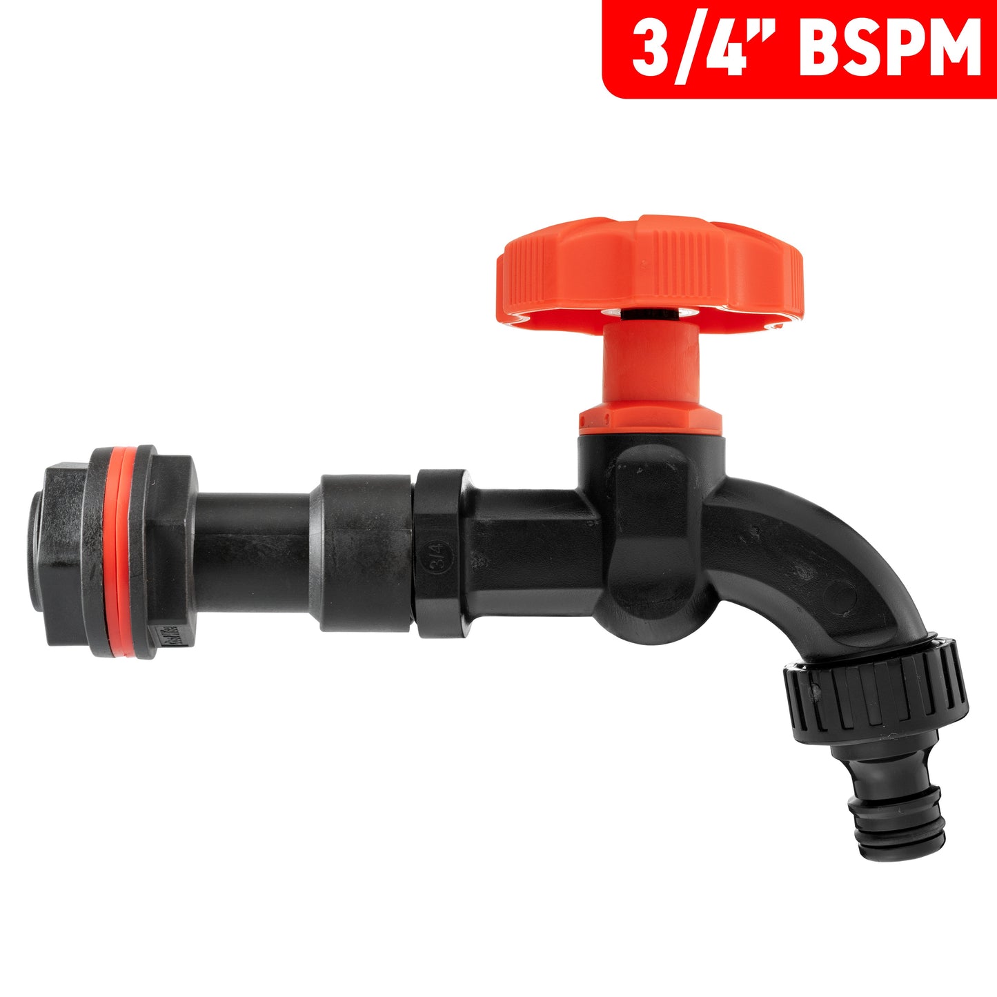 Water Butt Extension Kit 3/4" BSP with Black Dial Tap