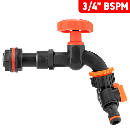 ¾″ Water Butt Extension Kit – Black Tap & Splitter