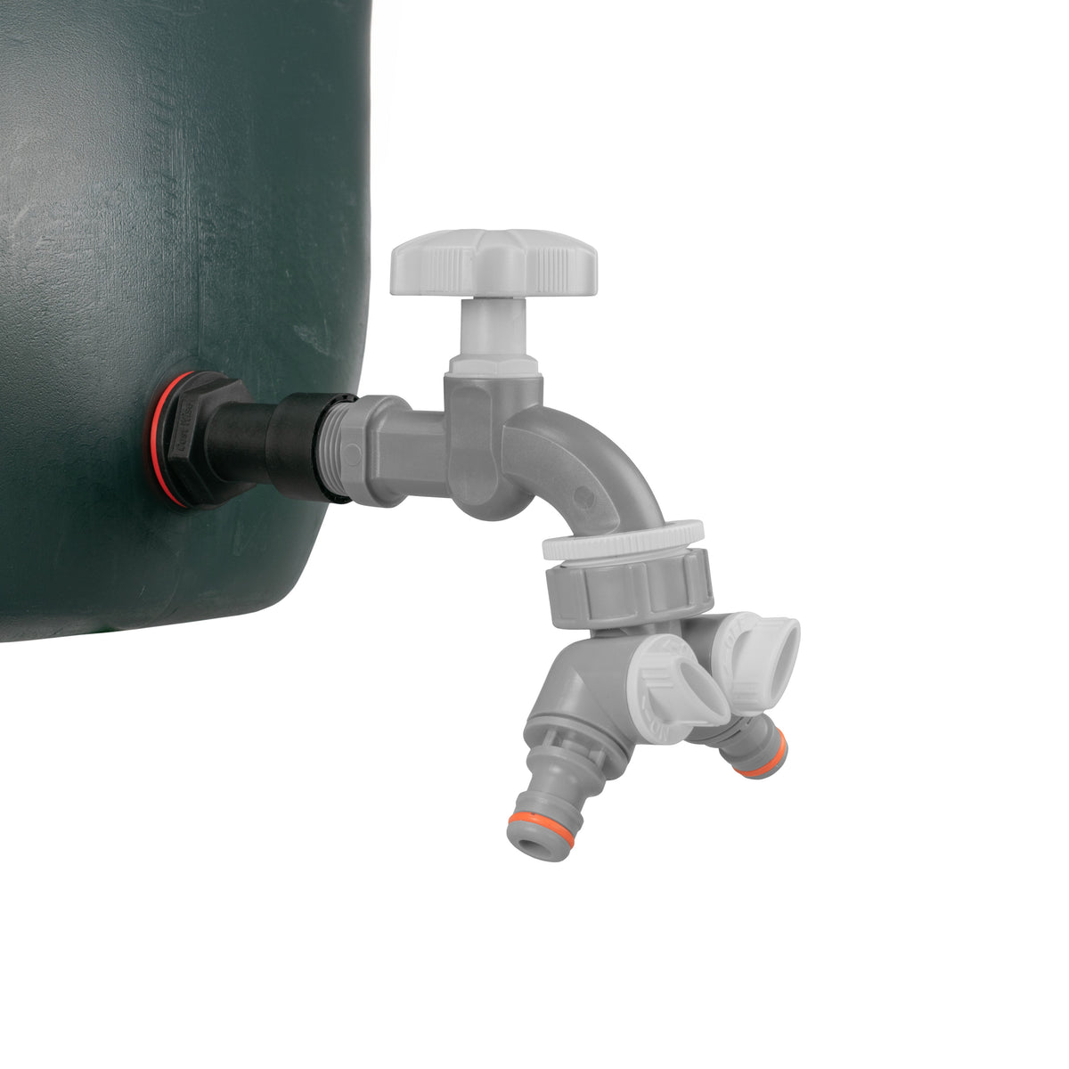 ¾″ Water Butt Extension – Grey Tap & Two-Way Splitter & Cutter