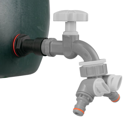 ¾″ Water Butt Extension – Grey Tap & Two-Way Splitter & Cutter