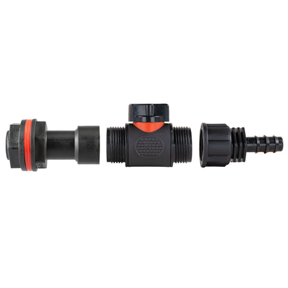 ¾″ BSP Water Butt Extension – Valve & 16mm Irrigation Barb
