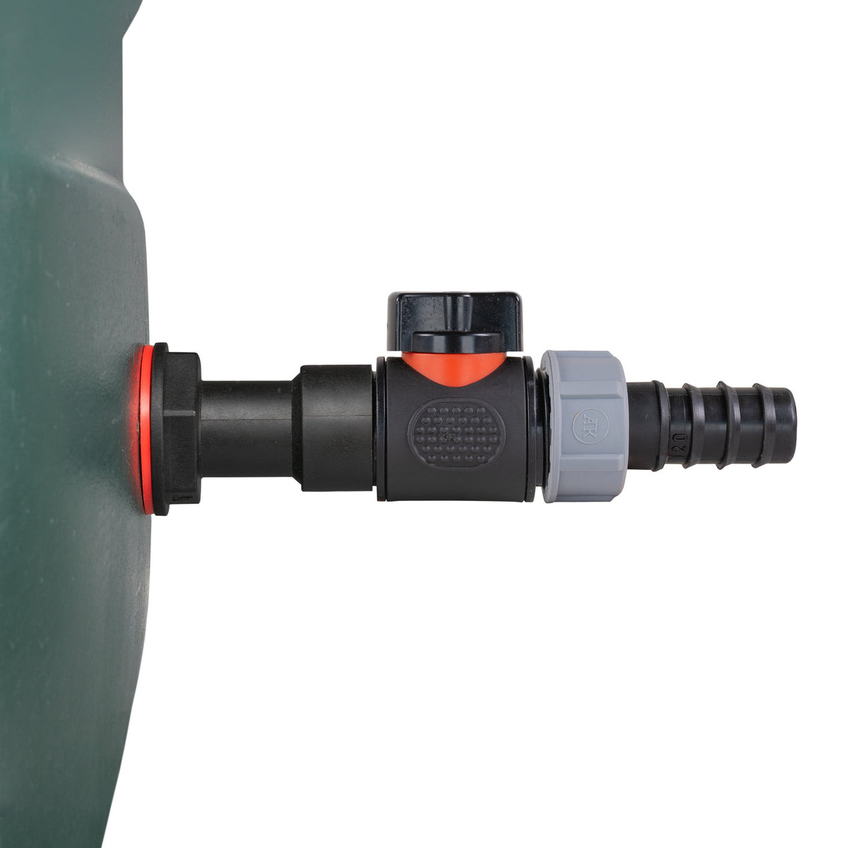 ¾″ BSP Water Butt Extension – Valve & 20mm Irrigation Barb