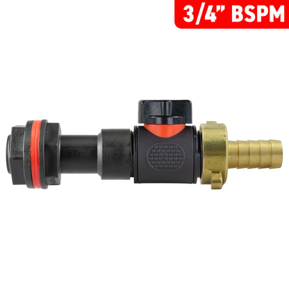 ¾″ Water Butt Extension – 13mm Brass Barb Valve & Cutter
