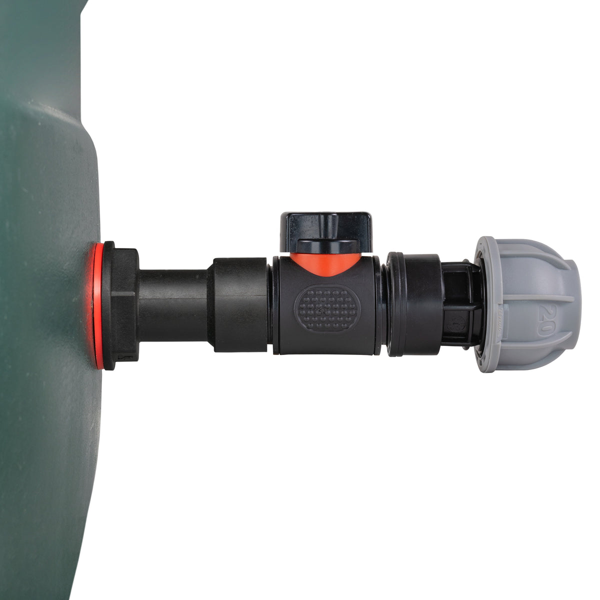 ¾″ BSP Water Butt Extension – Valve & 20mm MDPE Connector