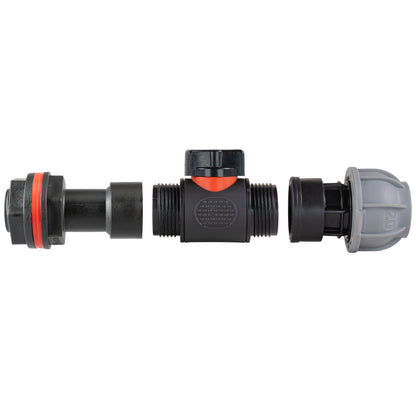 ¾″ Water Butt Extension – 20mm MDPE Outlet Valve & Cutter