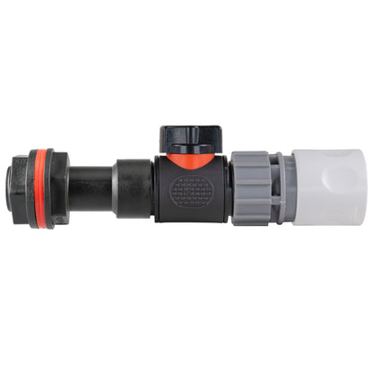 ¾″ BSP Water Butt Extension – Valve & Grey/White Quick Socket