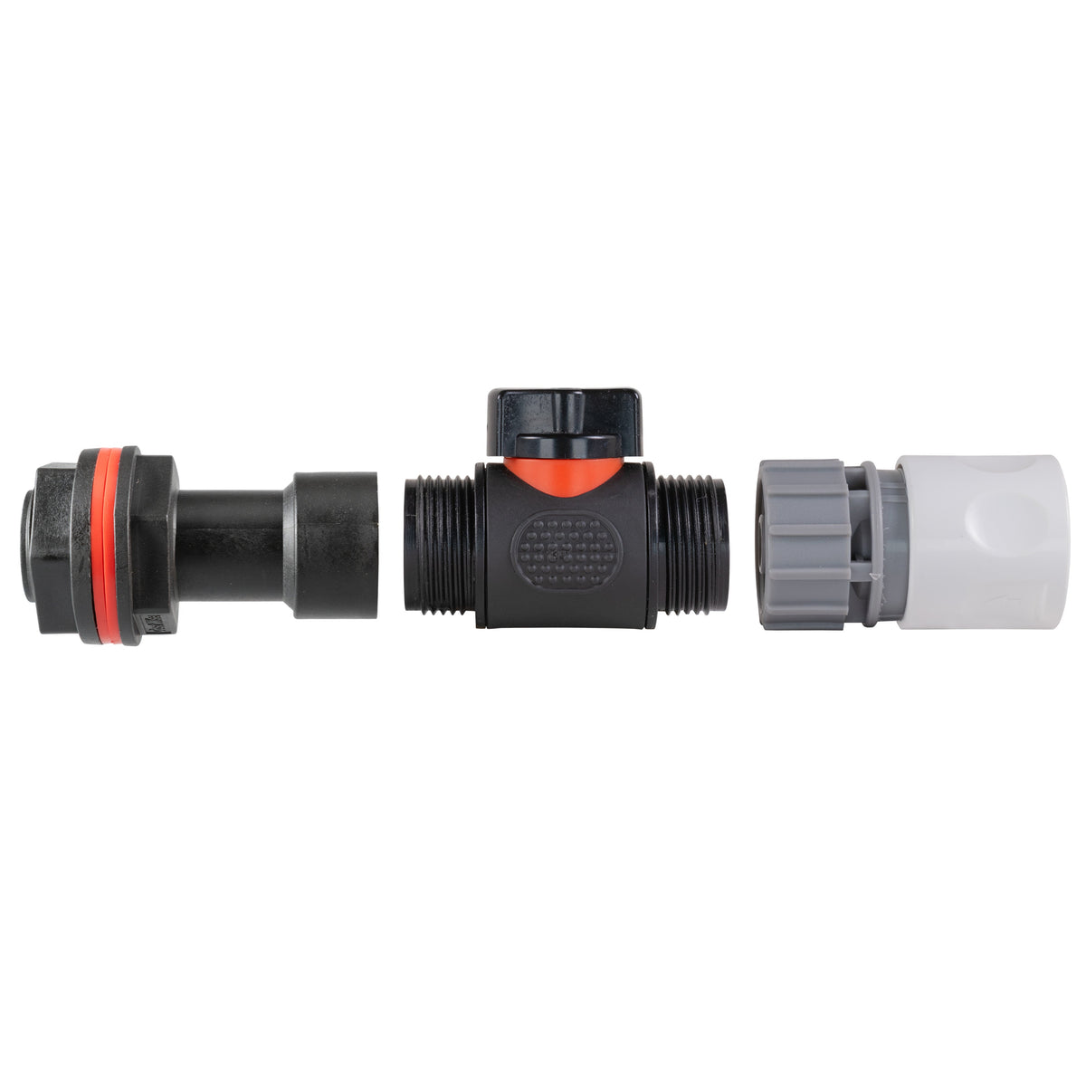 ¾″ BSP Water Butt Extension – Valve & Grey/White Quick Socket