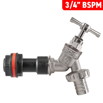 ¾″ Water Butt Extension – Nickel-Plated Barbed Tap & Cutter
