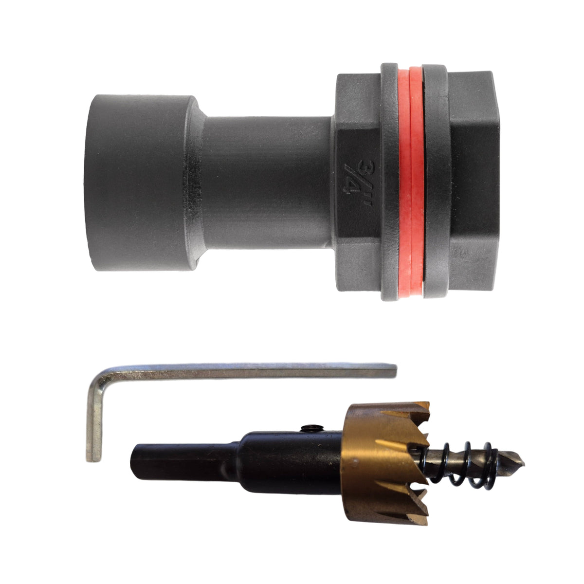 ¾″ BSP Water Butt Extension Kit with Nut, Washers & 27mm Cutter